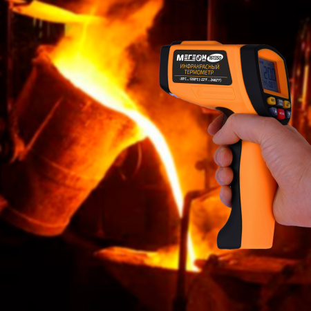 Бесконтактный термометр (пирометр) МЕГЕОН 161350 купить по низкой цене | МАКСПРОФИТ