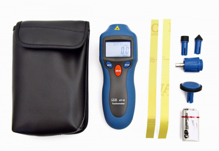 Цифровой лазерный фототахометр, контактно-бесконтактный CEM AT-8 купить по низкой цене | МАКСПРОФИТ Цифровой лазерный фототахометр, контактно-бесконтактный CEM AT-8 купить по низкой цене | МАКСПРОФИТ