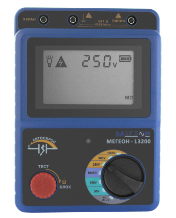 Измеритель сопротивления изоляции (мегаомметр) МЕГЕОН 13200 купить по низкой цене | МАКСПРОФИТ Измеритель сопротивления изоляции (мегаомметр) МЕГЕОН 13200 купить по низкой цене | МАКСПРОФИТ